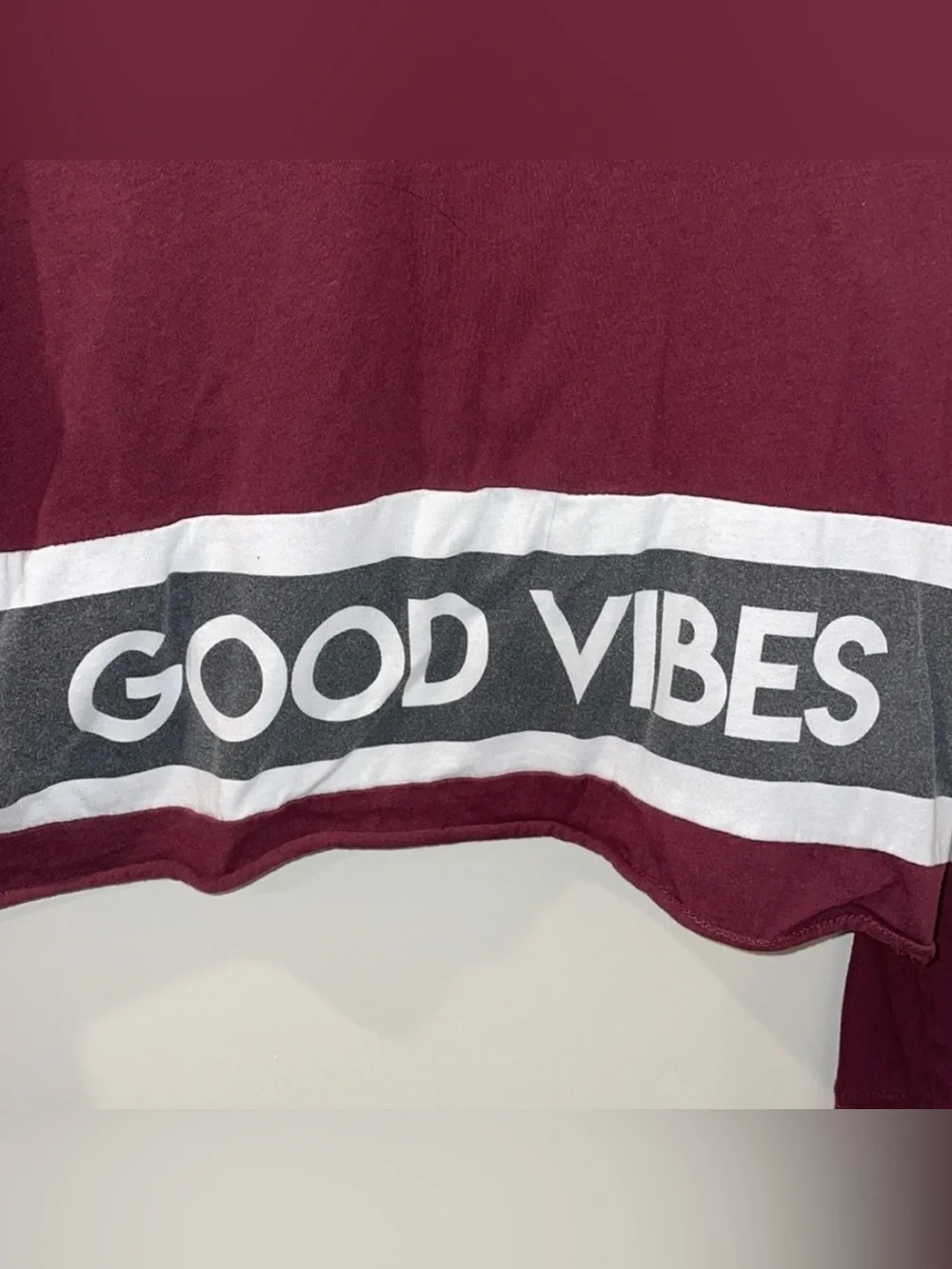 Good Vibes Long Sleeve Crop Top—Stella Tweed